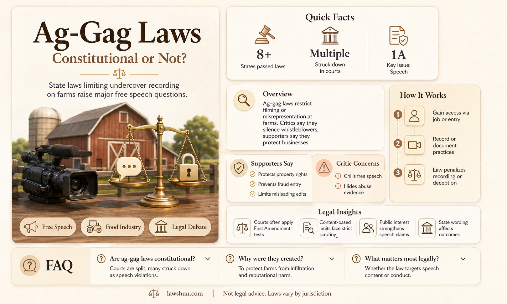 are ag gag laws constitutional