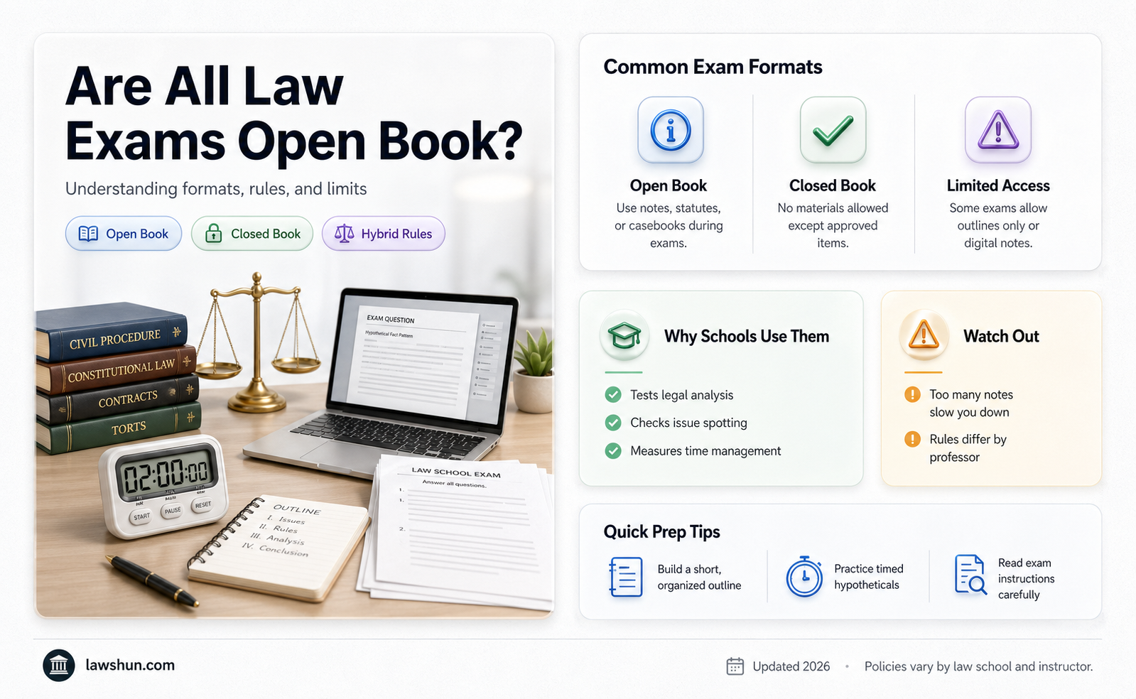 are all law exams open book