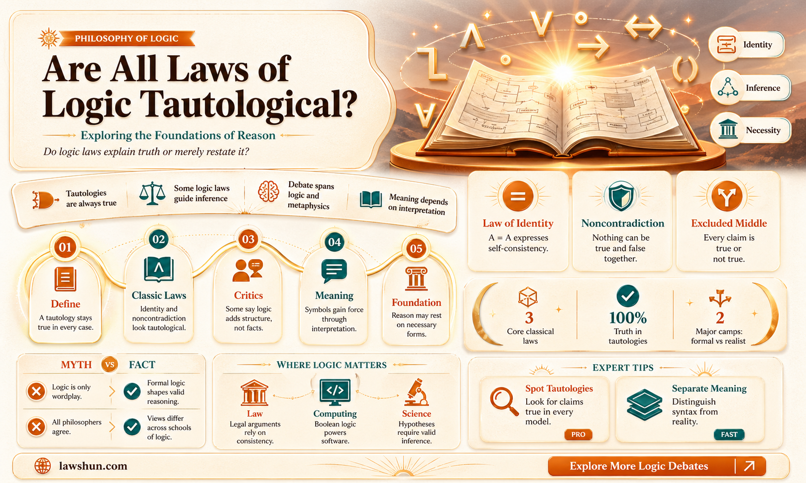 are all laws of logic tautological