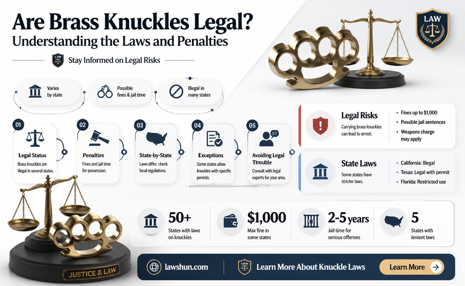 are brass knuckles against the law