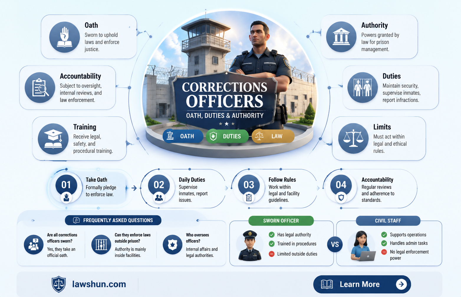 are corrections officers sworn to uphold the law
