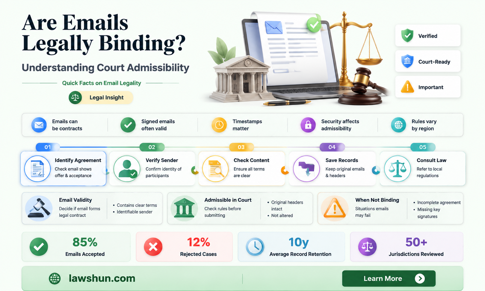 are e-mail legal document in the court of law