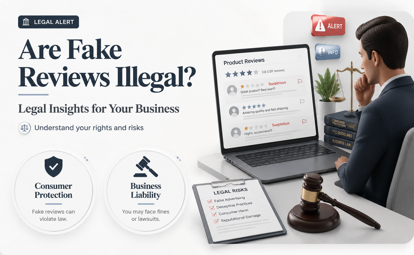 are fake reviews for my product against the law