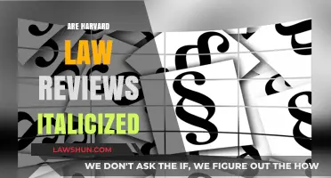 Are Harvard Law Reviews Italicized? Formatting Legal Citations Explained