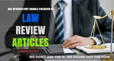 Italicizing Introductory Signals in Law Review Articles: A Style Guide