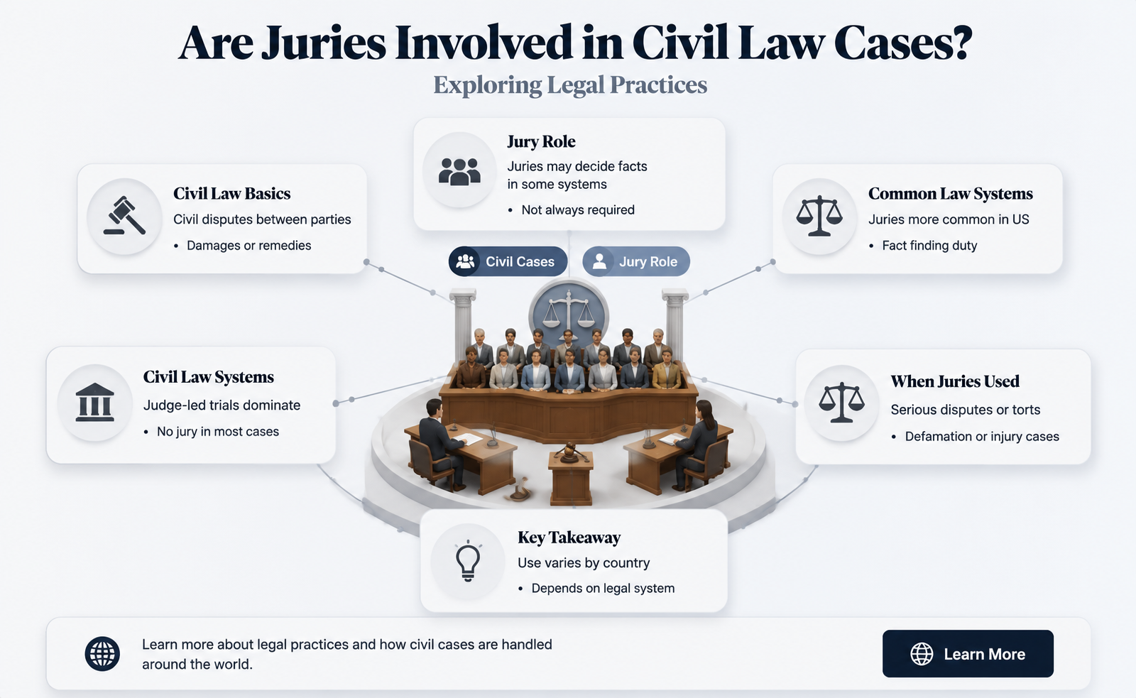 are there juries in civil law