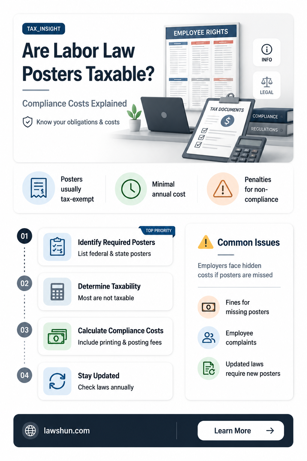 are labor law posters taxable
