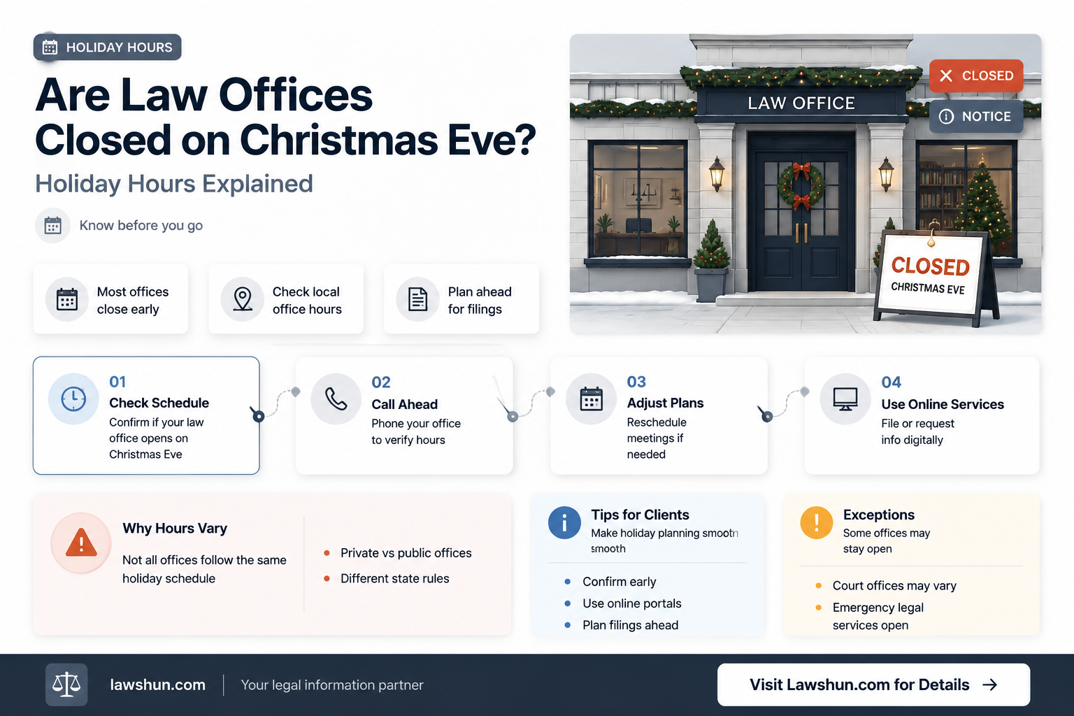 are law offices closed on christmas eve