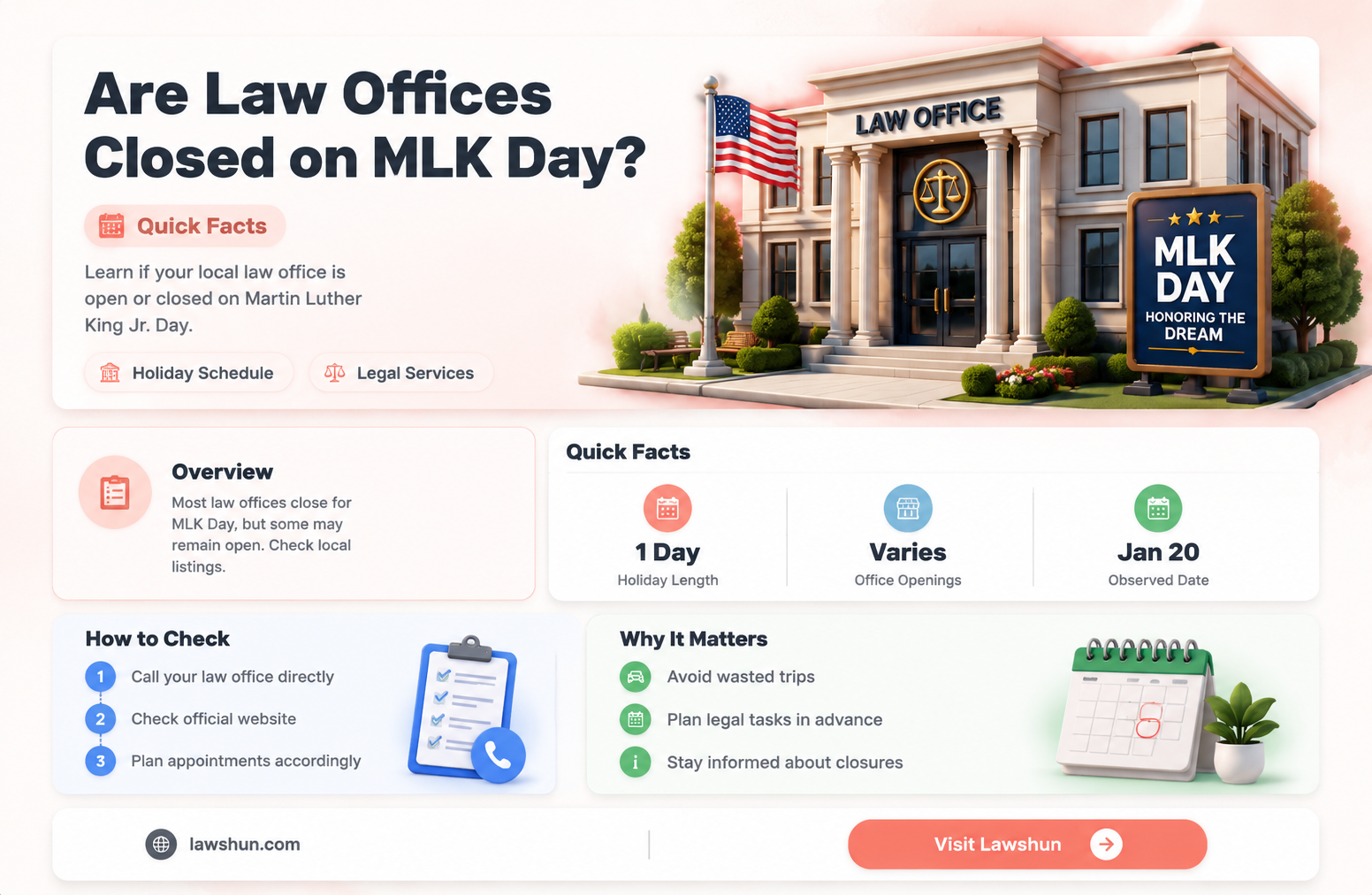 are law offices closed on martin luther king day