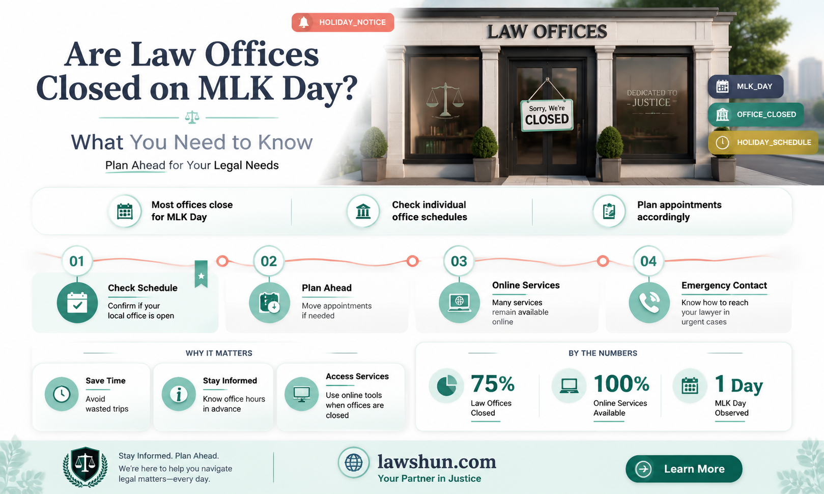 are law offices closed on mlk day