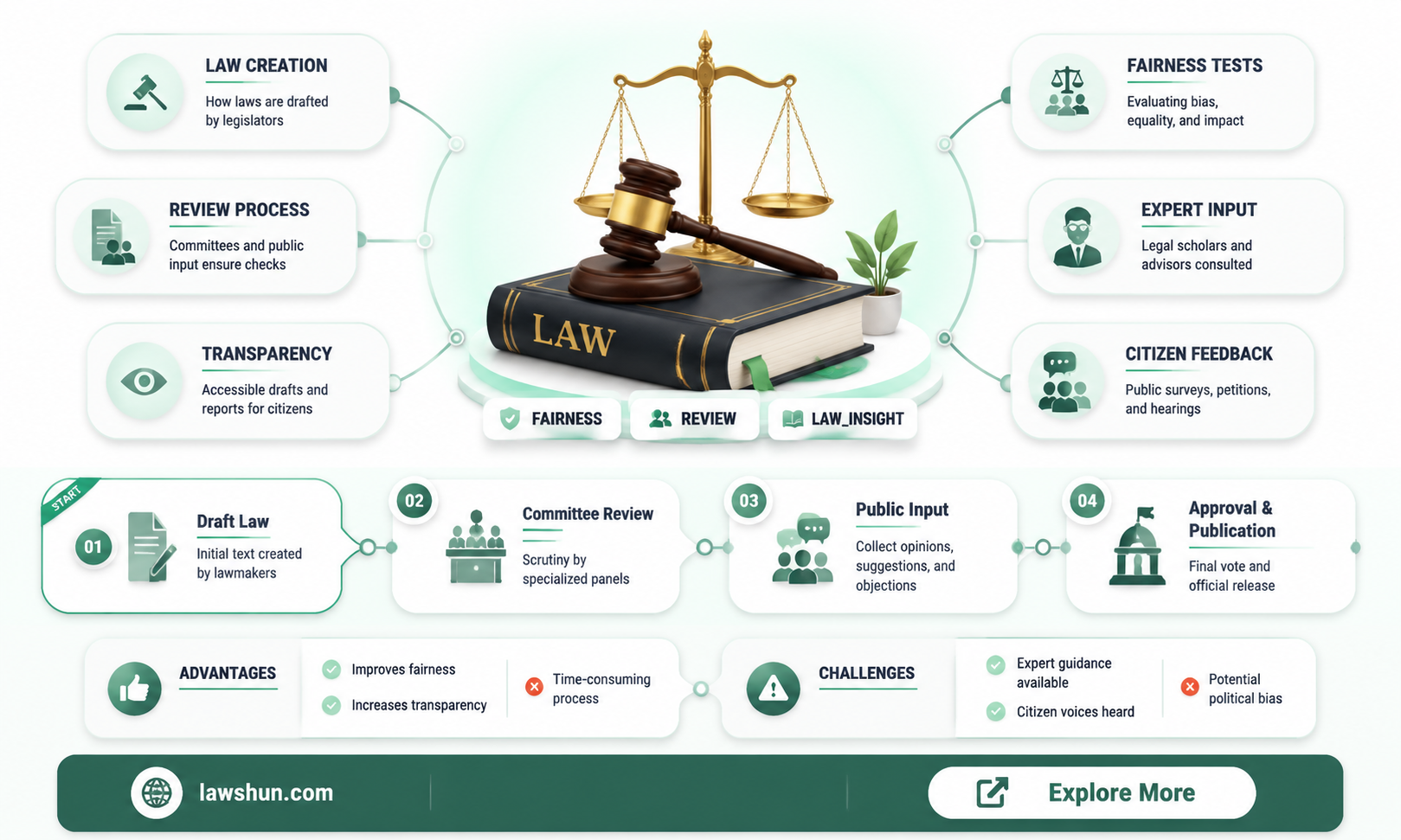 are laws written and reviewed