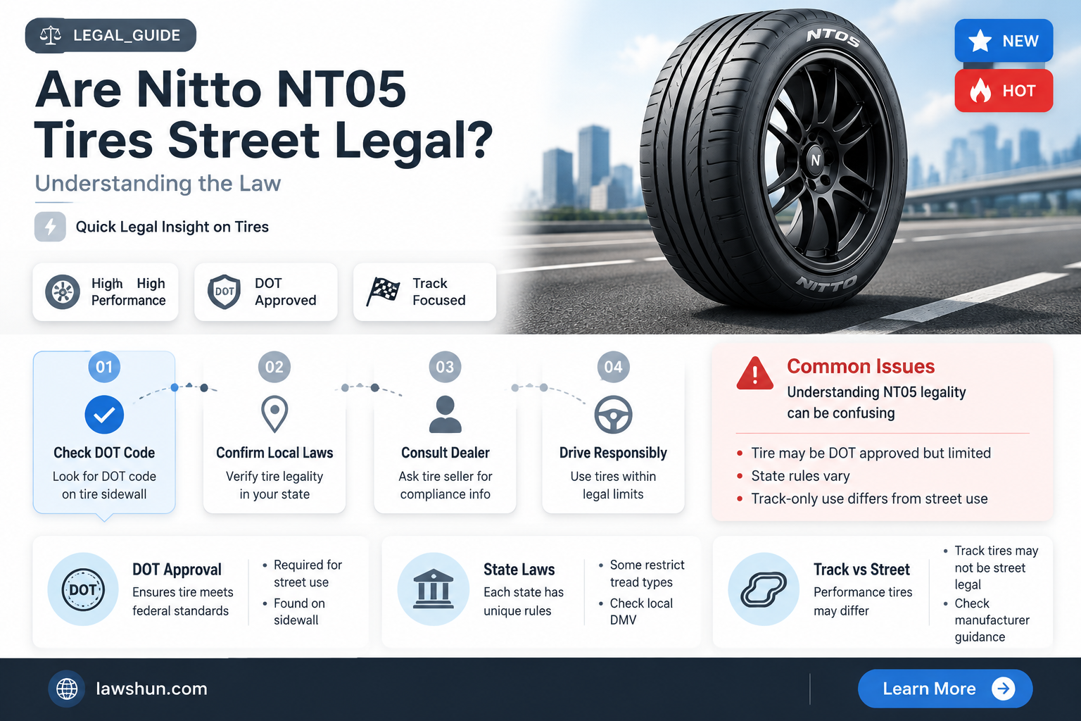 are nitto nt05 street legal law