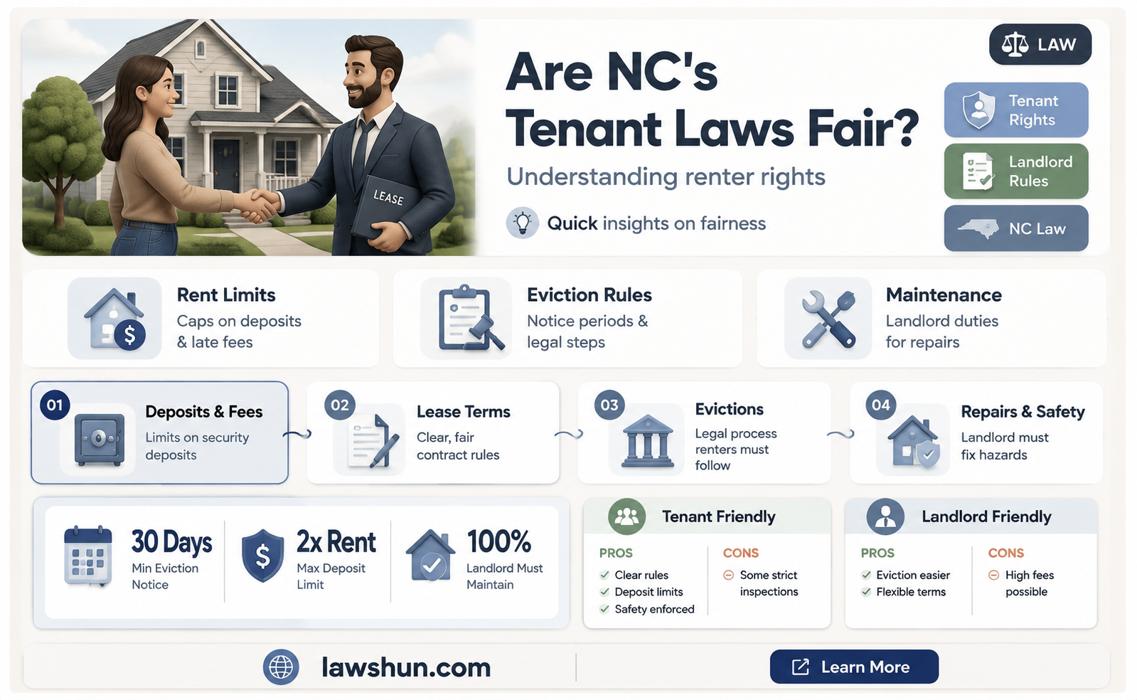 are landlord tenants laws in north carlolina fair to renters