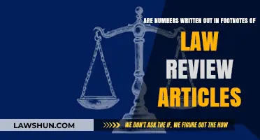 Footnote Formatting: Are Numbers in Law Review Articles Written Out?