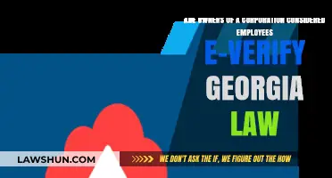 Are Corporate Owners Employees Under Georgia E-Verify Law?