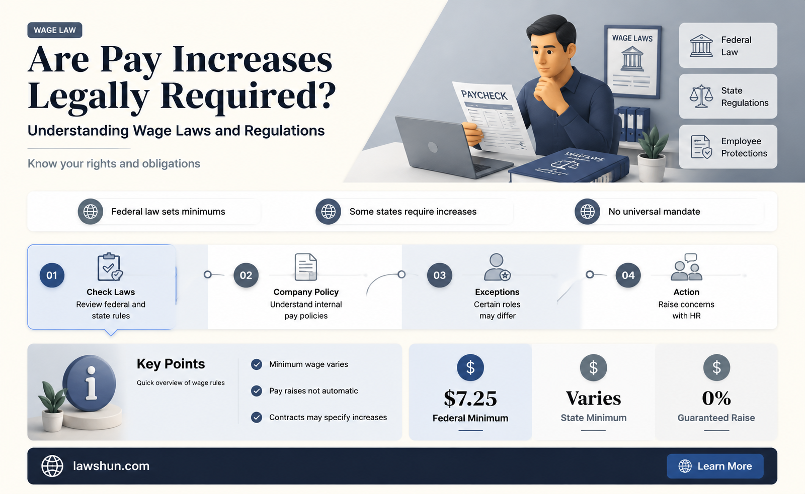 are pay increases mandatory by law