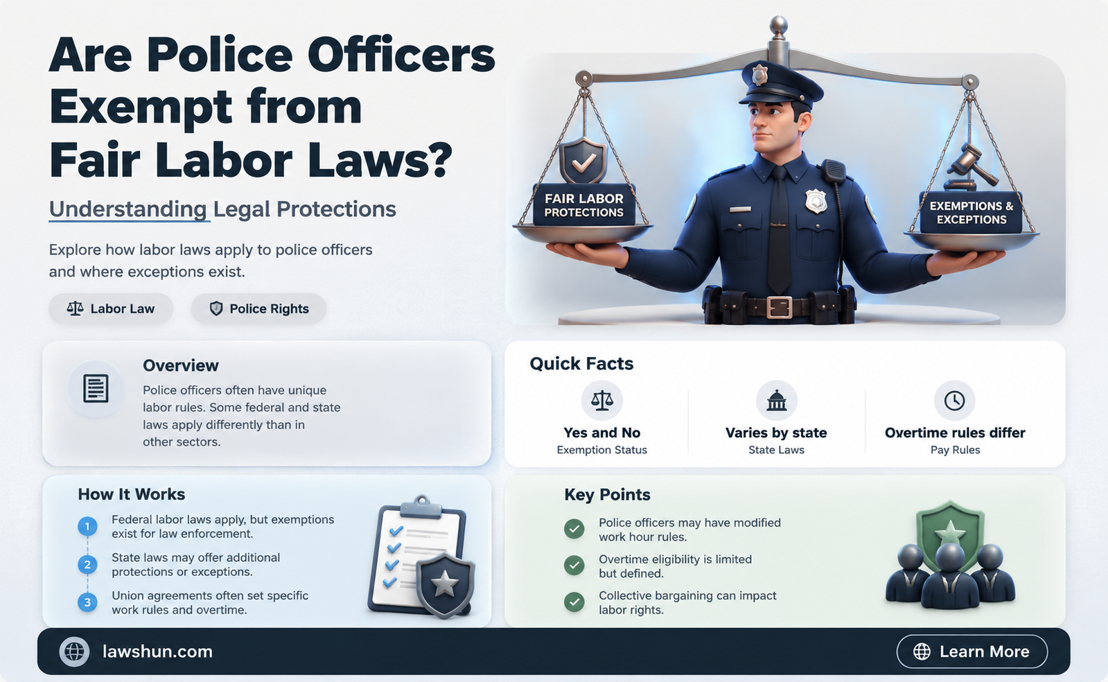 are police officers exempt from fair labor laws