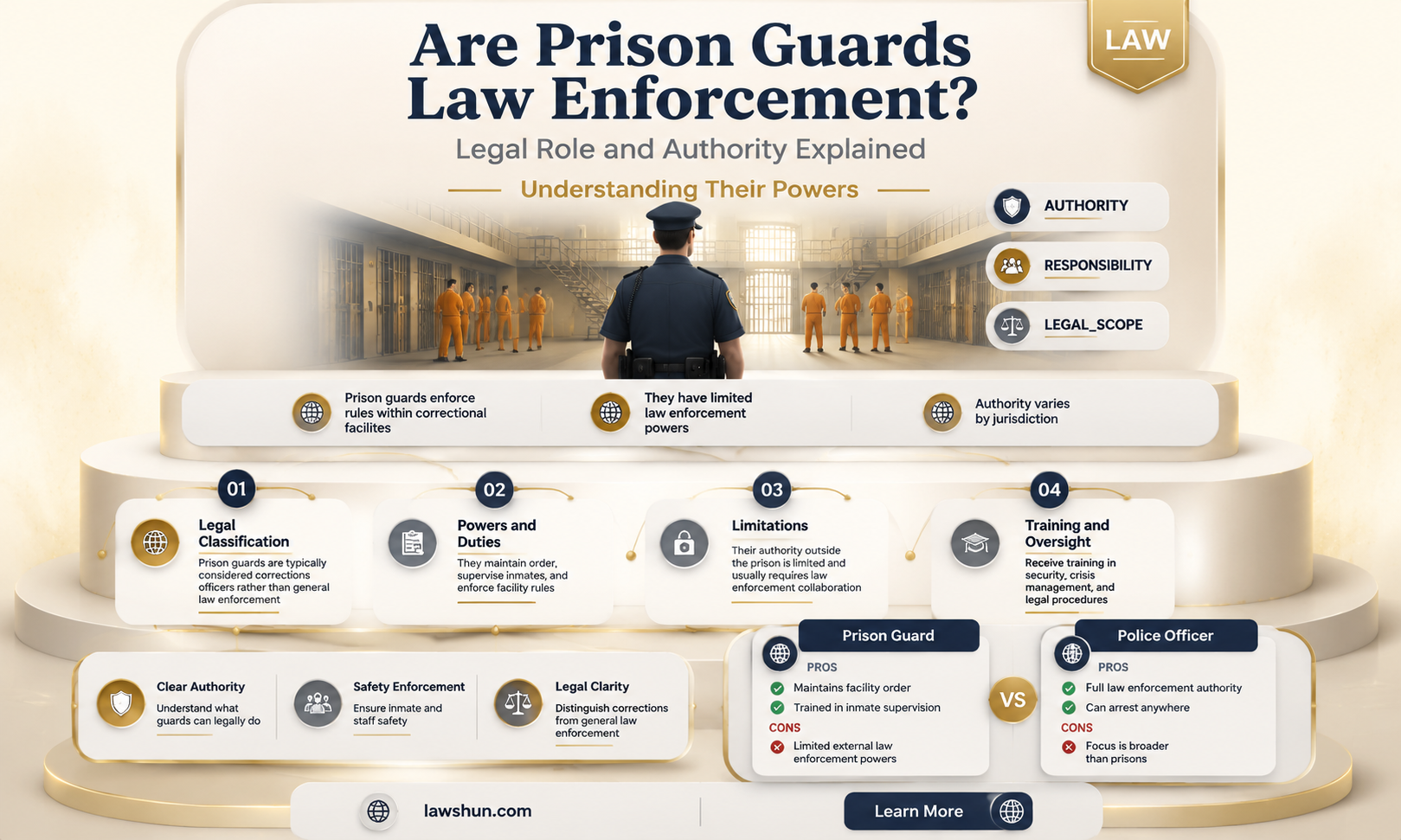 are prison gaurds considerd law enforcemnet officers