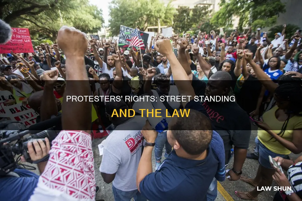 are protesters breaking the law by standing in the street