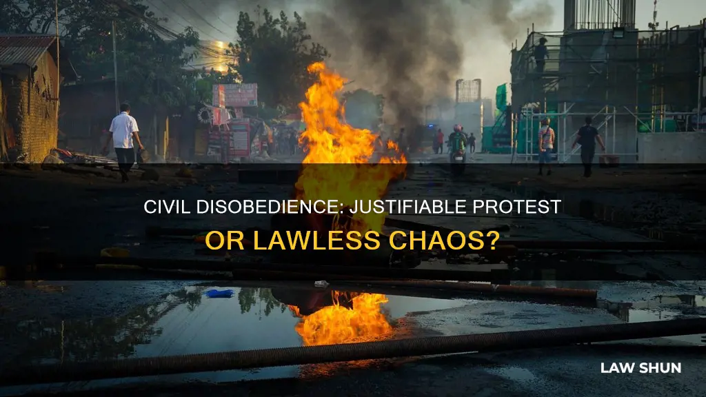 are protests that break the law and cause damage justifiable