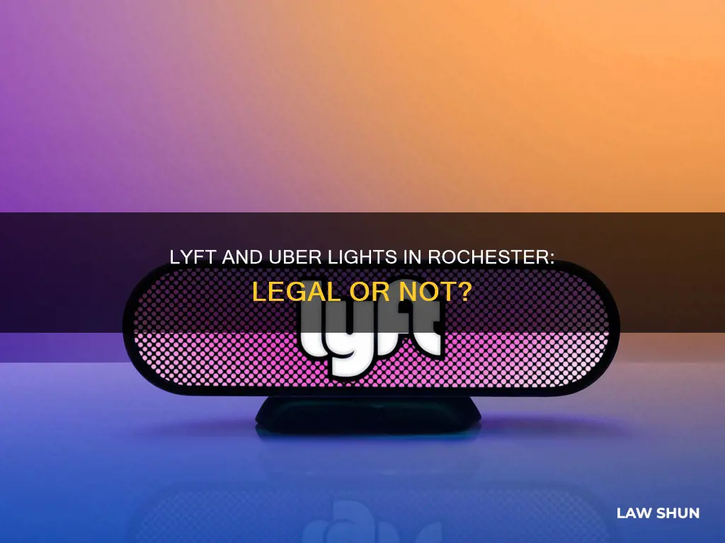 are rochester lyft uber lights breaking the law