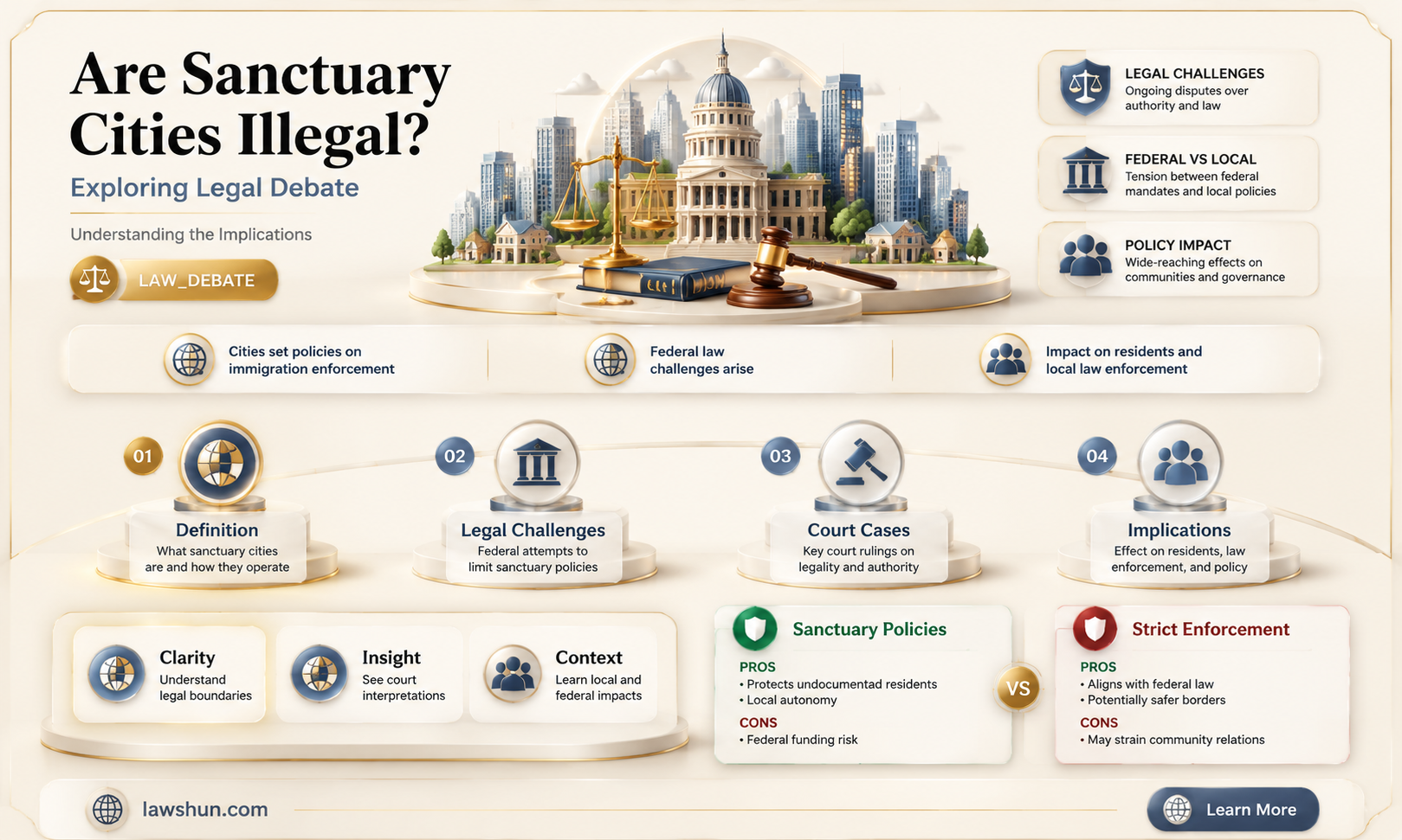 are sactuary cities against the law