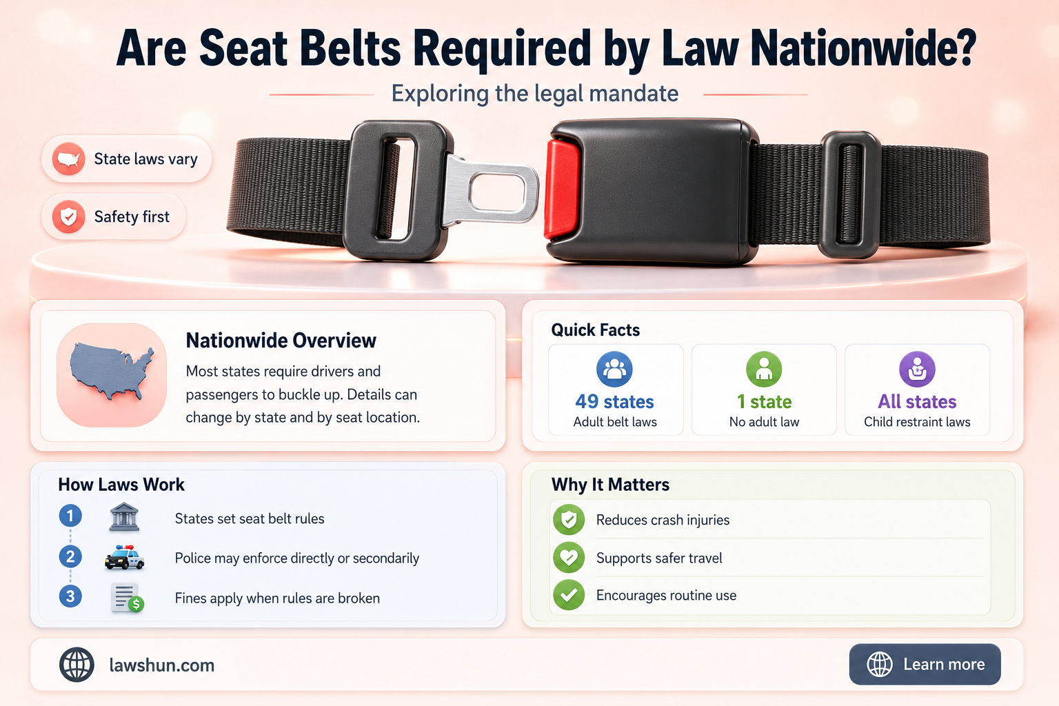are seat belts a national law