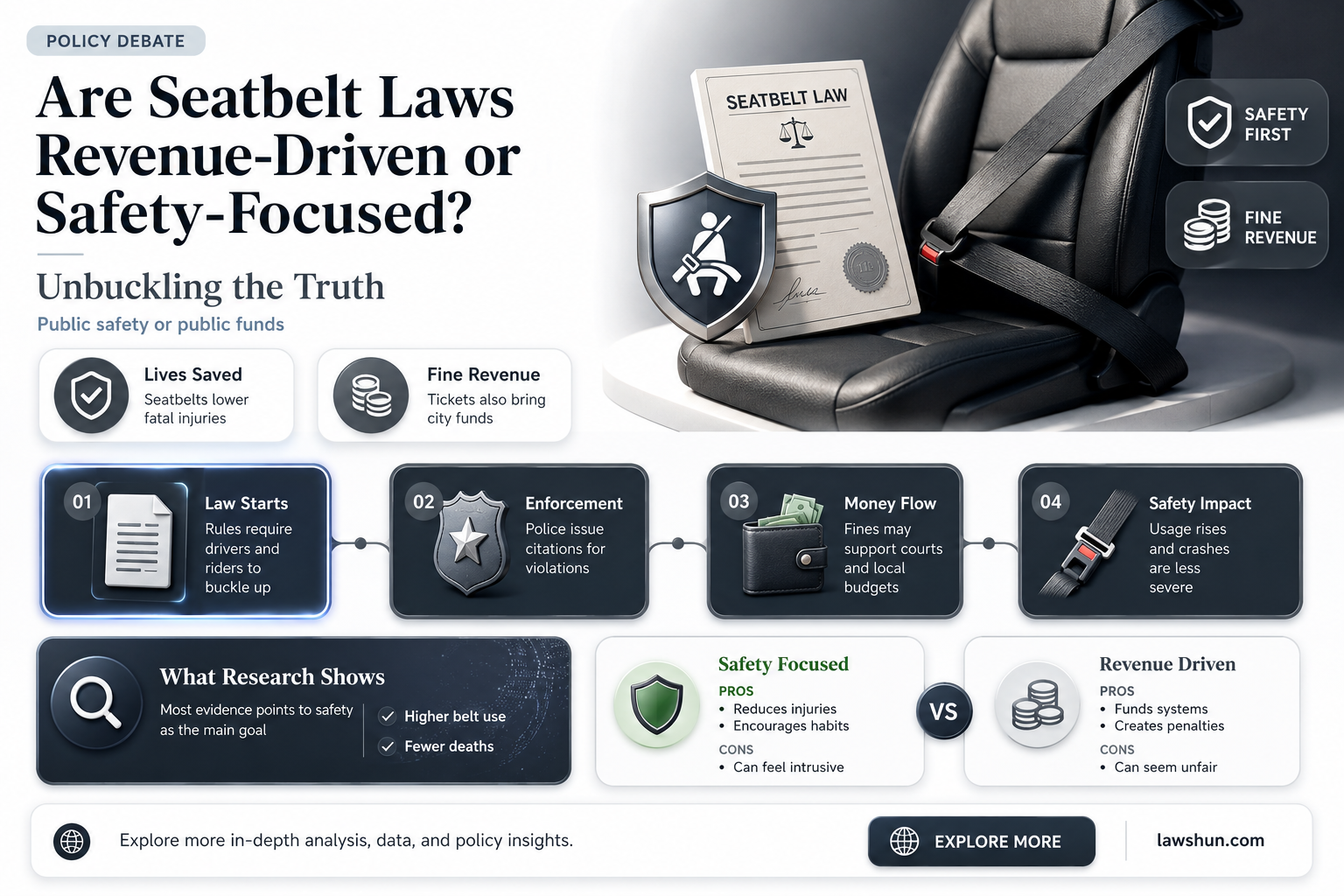 are seatbelt laws just to fine people