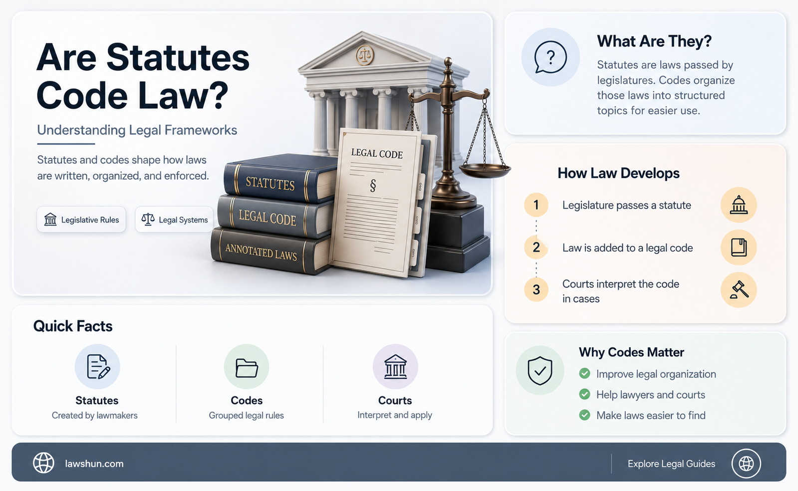 are statutes code law