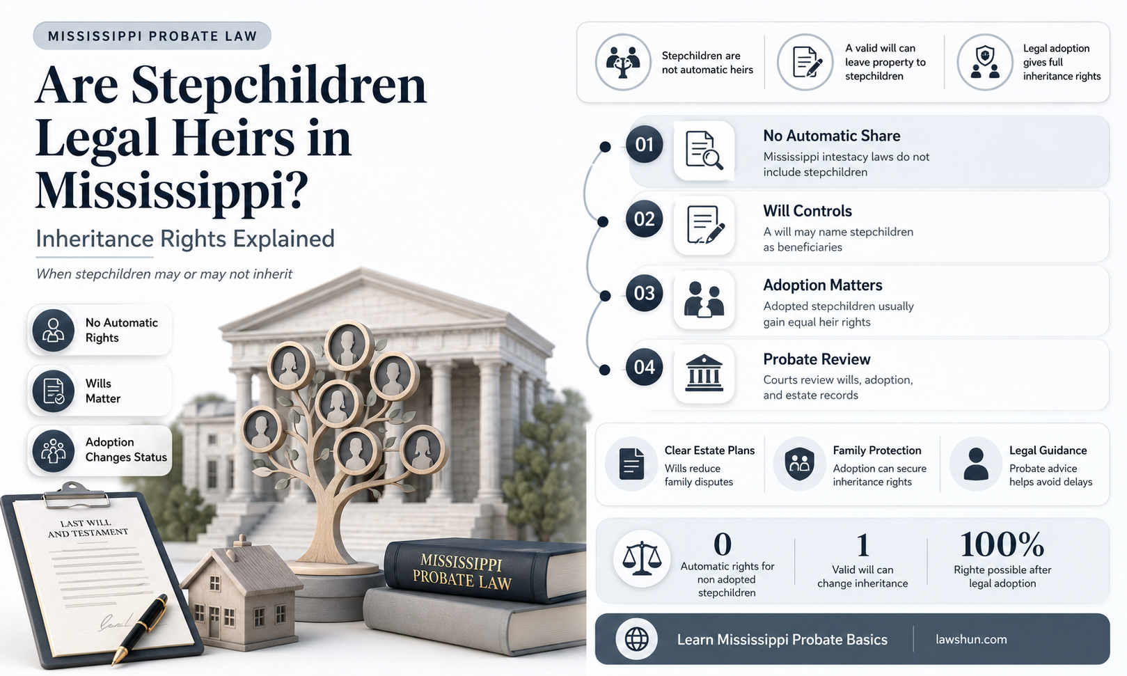 are stepkids heirs at law mississippi