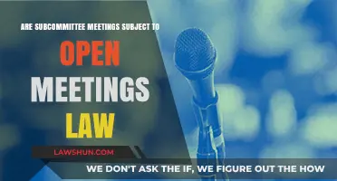 Are Subcommittee Meetings Subject to Open Meetings Law?