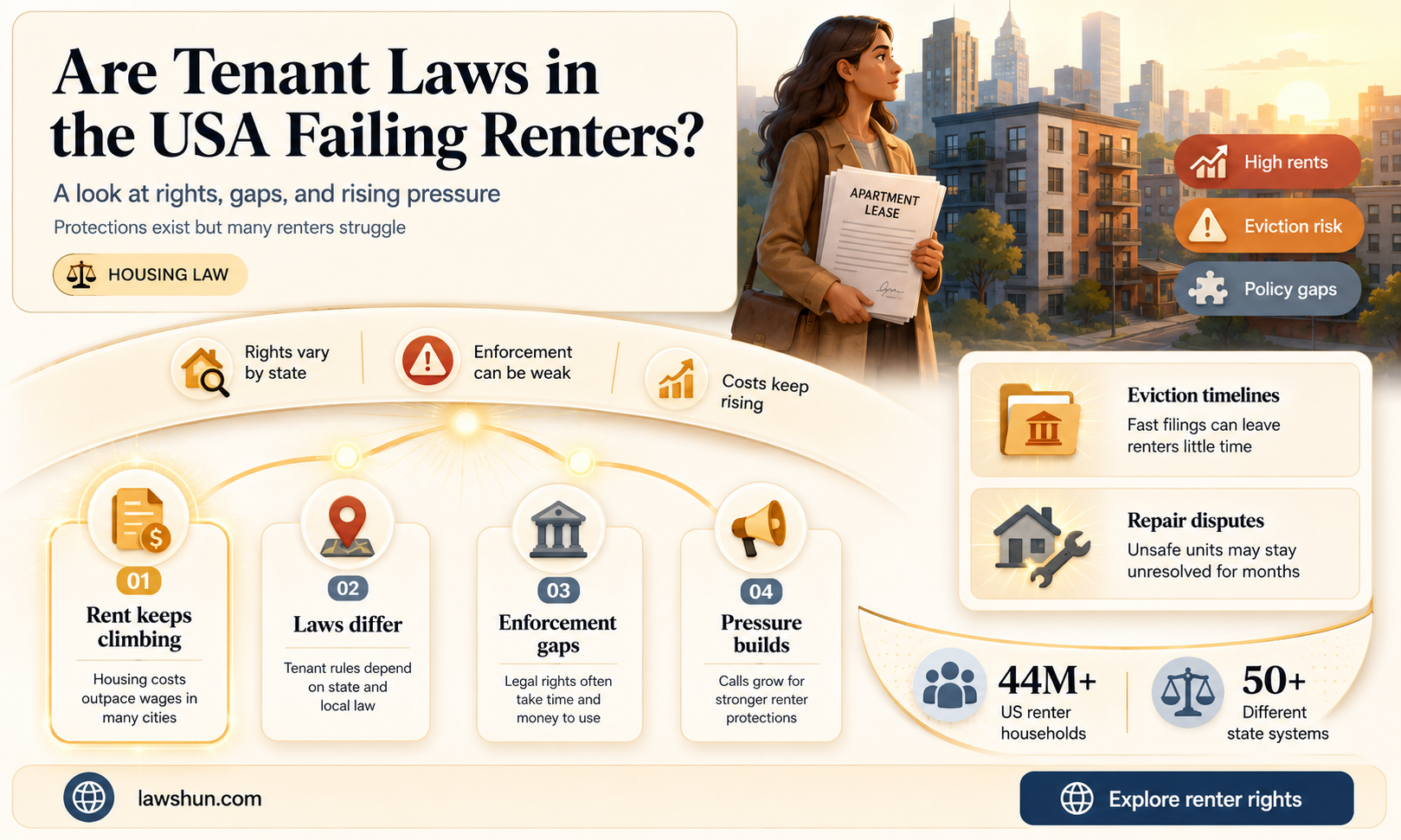 are tenant laws weak in usa