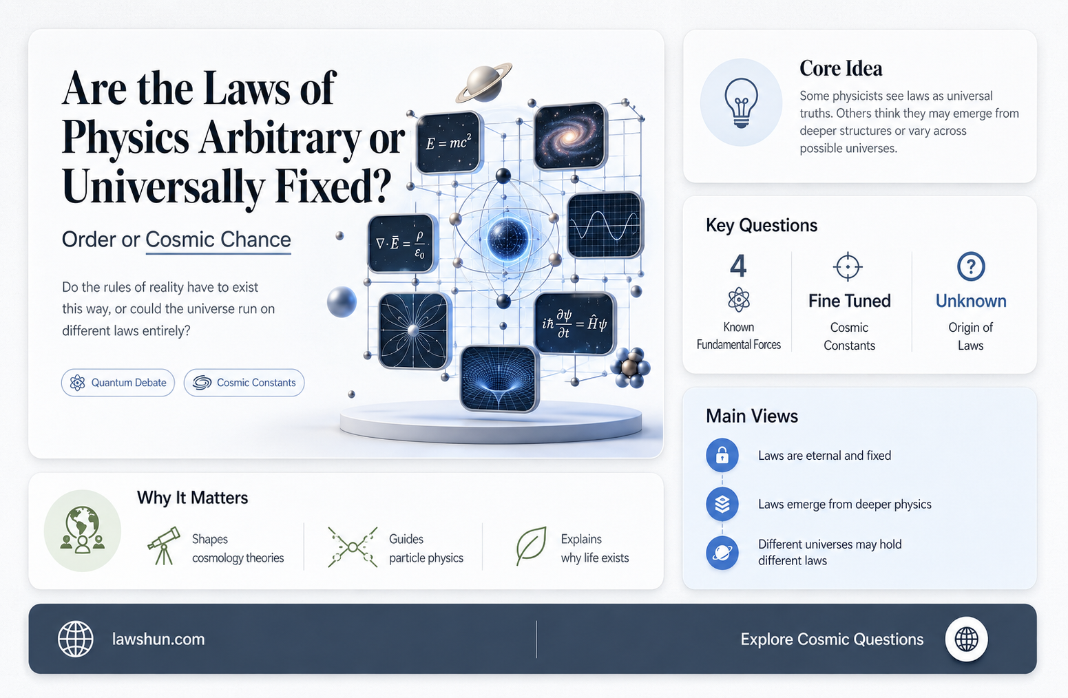 are the laws of physics arbitrary