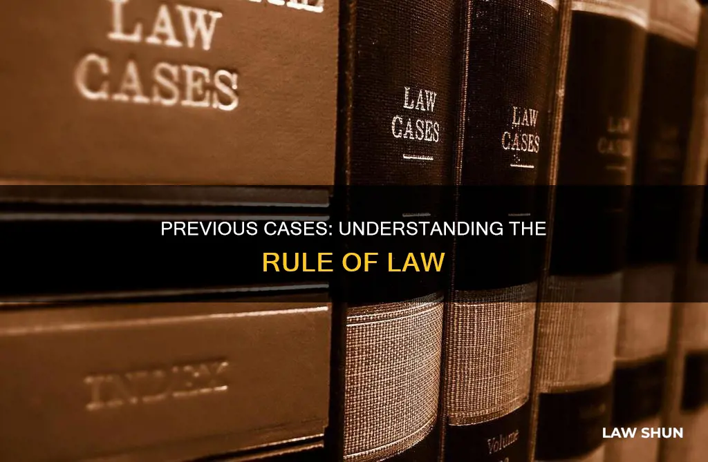 are the rule of law previou cases