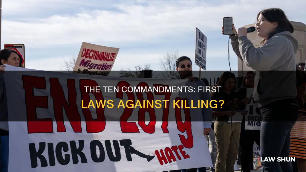 are the ten commandments the first laws against killing
