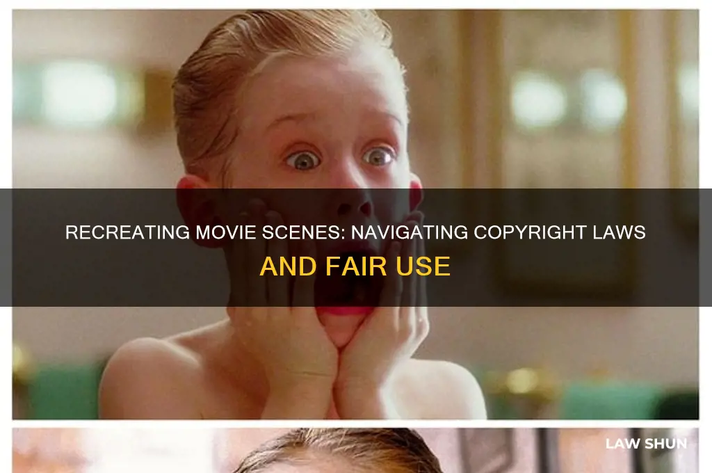 are there copywrite laws if you recreate a movie scene