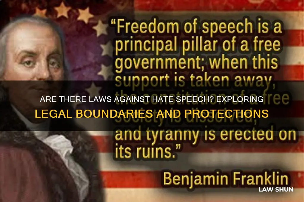 are there laws against hate speech