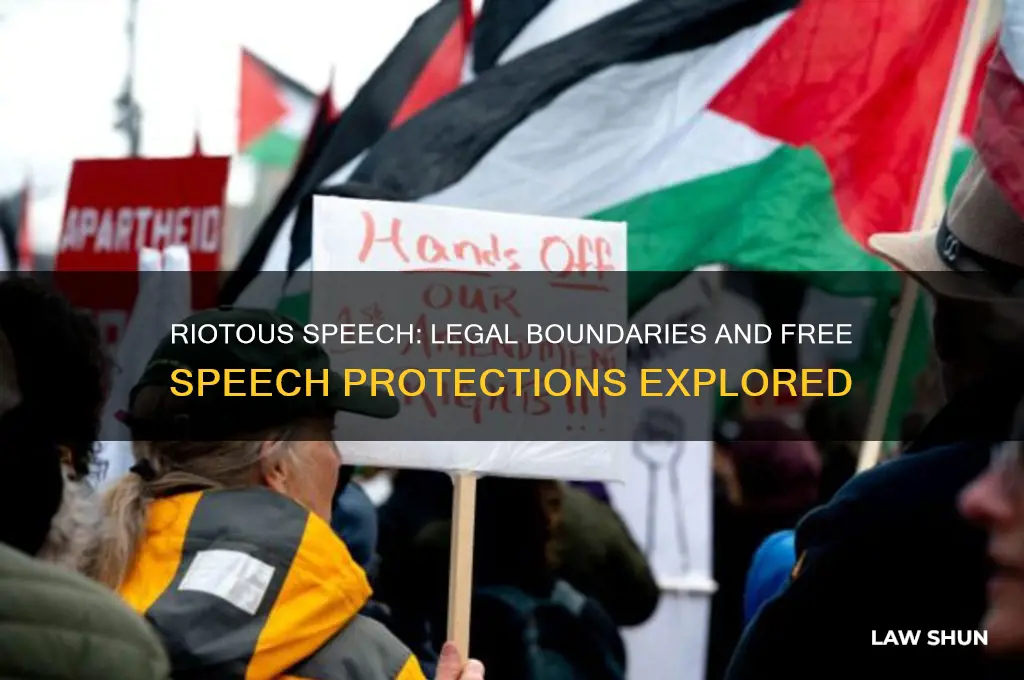 are there laws against riotous speech