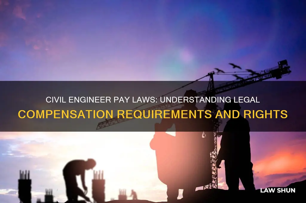 are there laws on pay for a civil engineer
