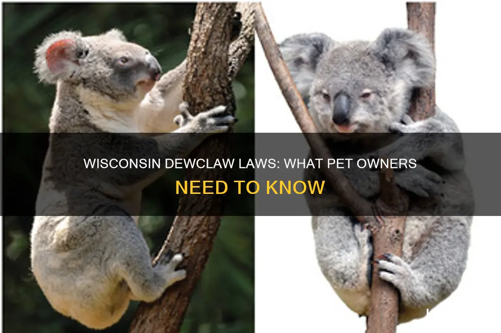 are there laws regarding dewclaws in wisconsin