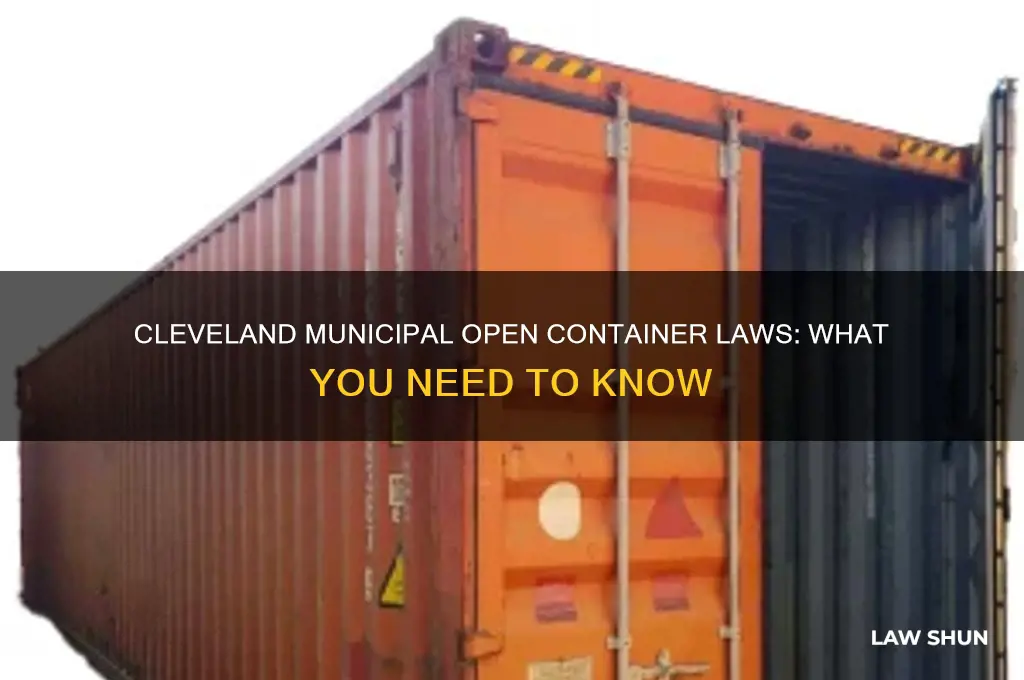 are there open container laws at cleveland municipal