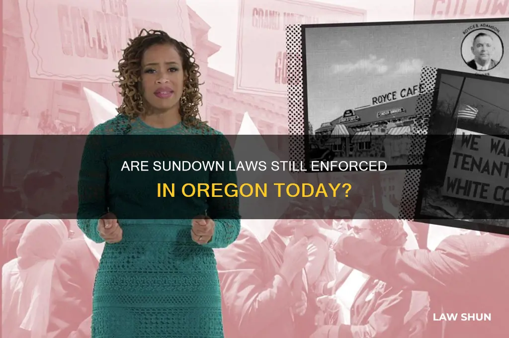are there still sundown laws on the books in oregone
