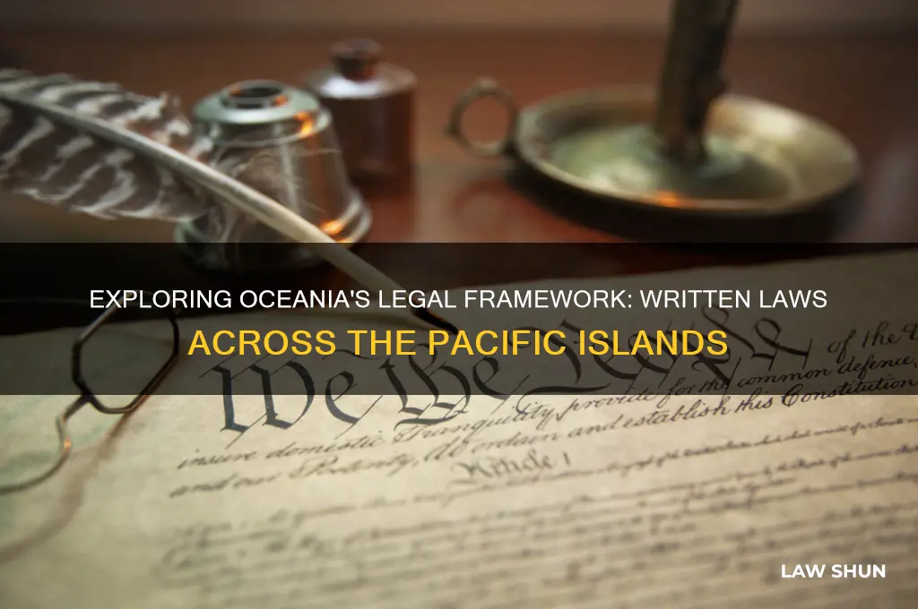 are there written laws in oceania