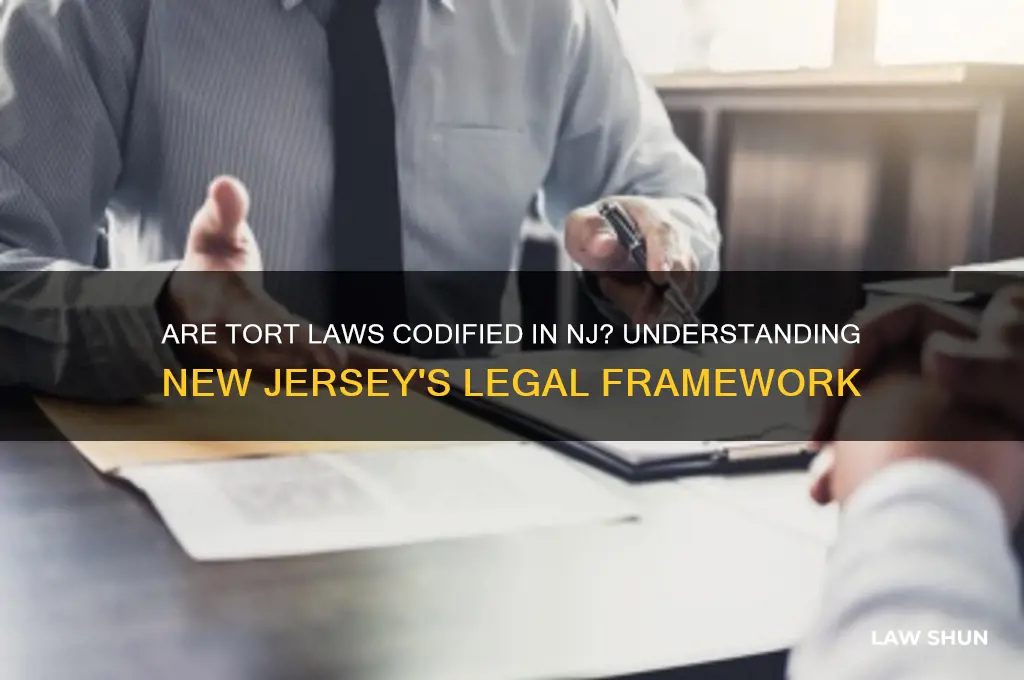 are tort laws codified in nj