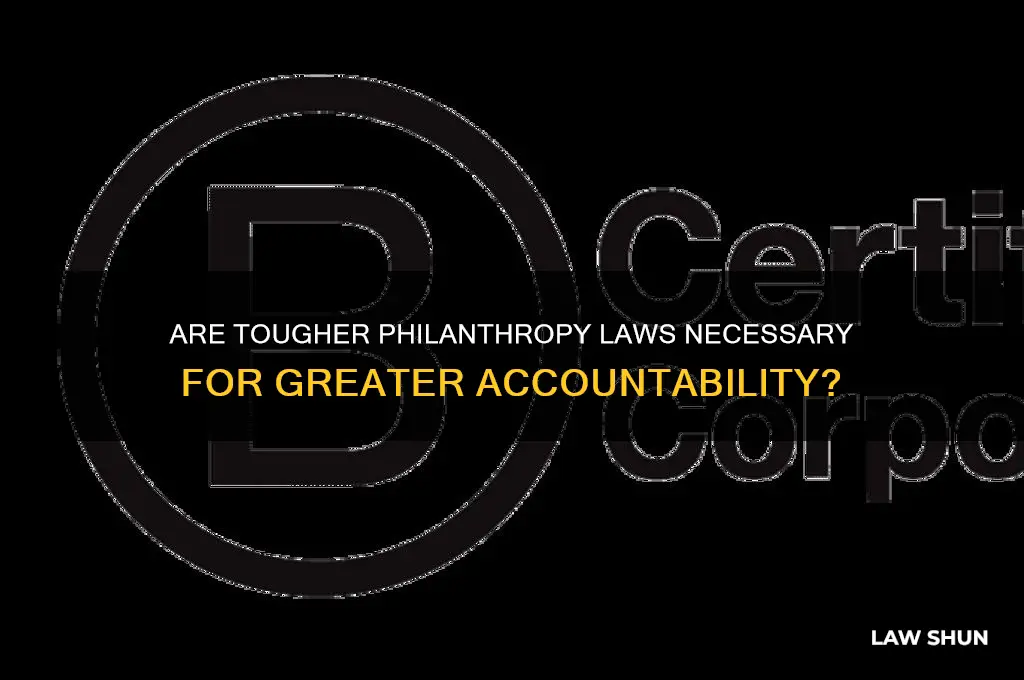 are tougher philanthropy laws needed