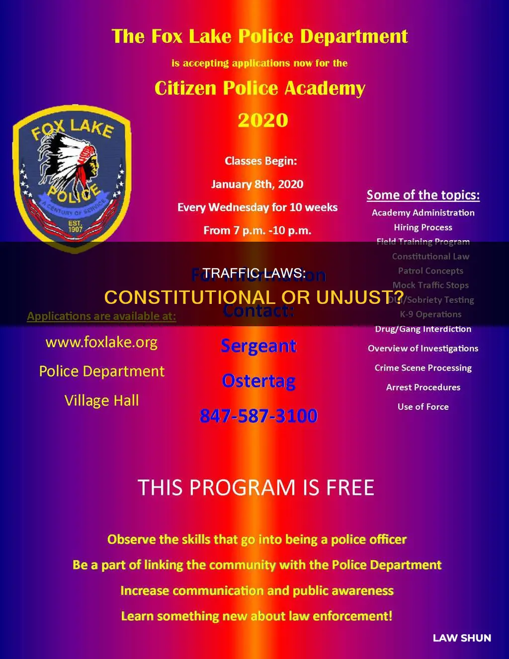 are traffic laws constitutional