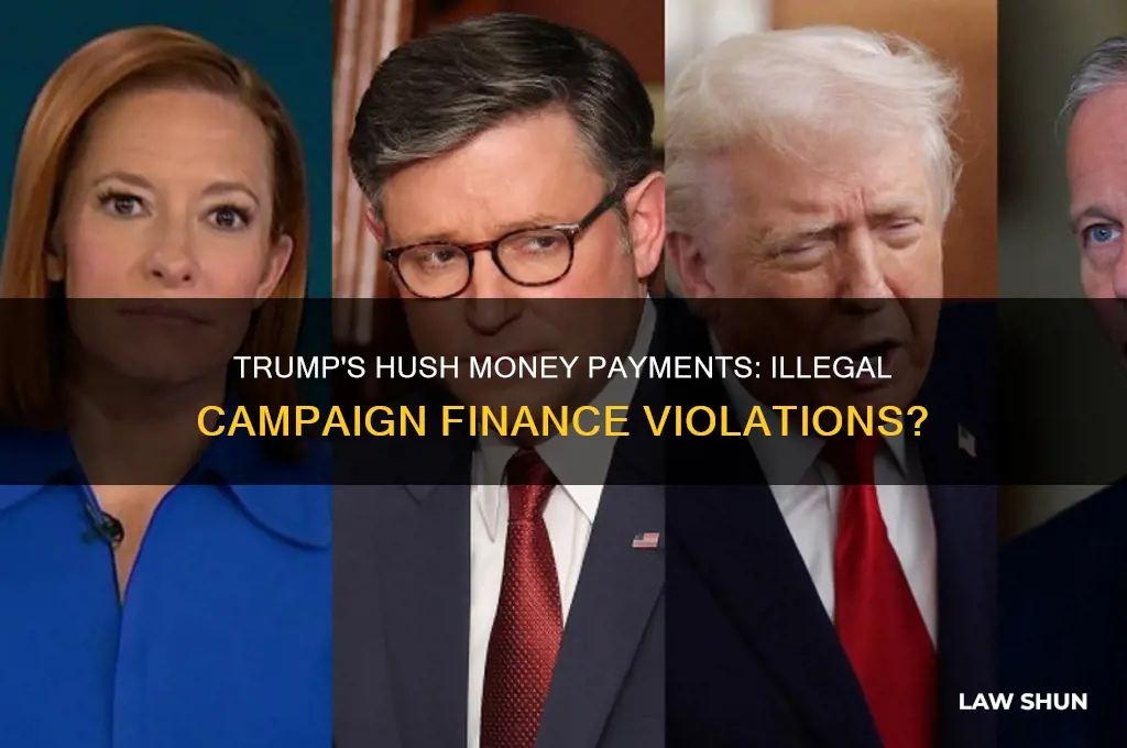 are trumps payments to women illegal under campaign finance laws