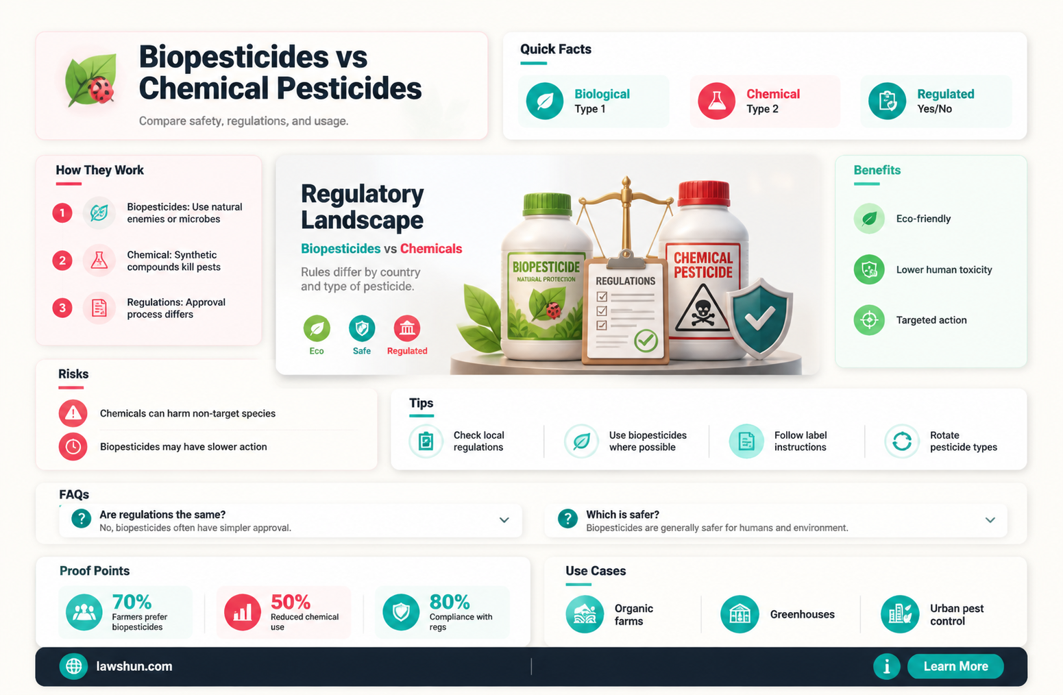 are biopesticide regulated by the same laws and chemcial pesticides