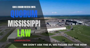 Understanding Board Recess Quorum Rules in Mississippi Law
