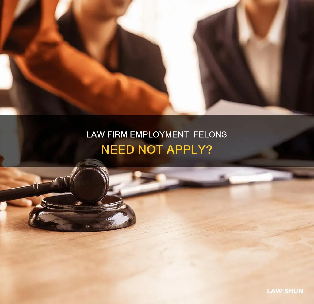 can a convicted felon work at a law firm